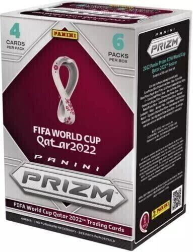 2022 Qatar Panini Prizm Fußball-Blaster-Box – 24 Karten pro Box