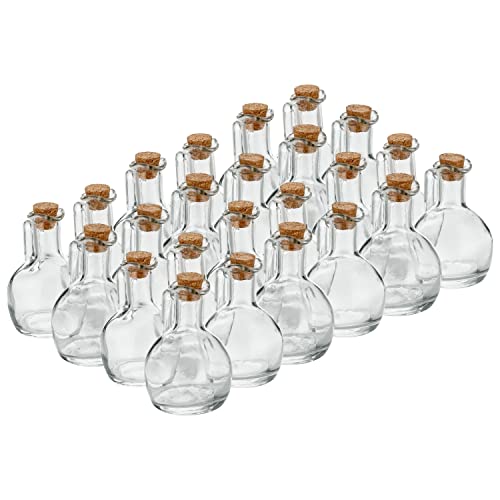 24x Glasflasche mit Korken 150ml kleine Flaschen zum befüllen Leere Glasflaschen Flasche Glas Likörflaschen Ostern Glasflasche Weihnachten Likör kleine Flaschen leer Öl Essig Glass bottle Fläschchen
