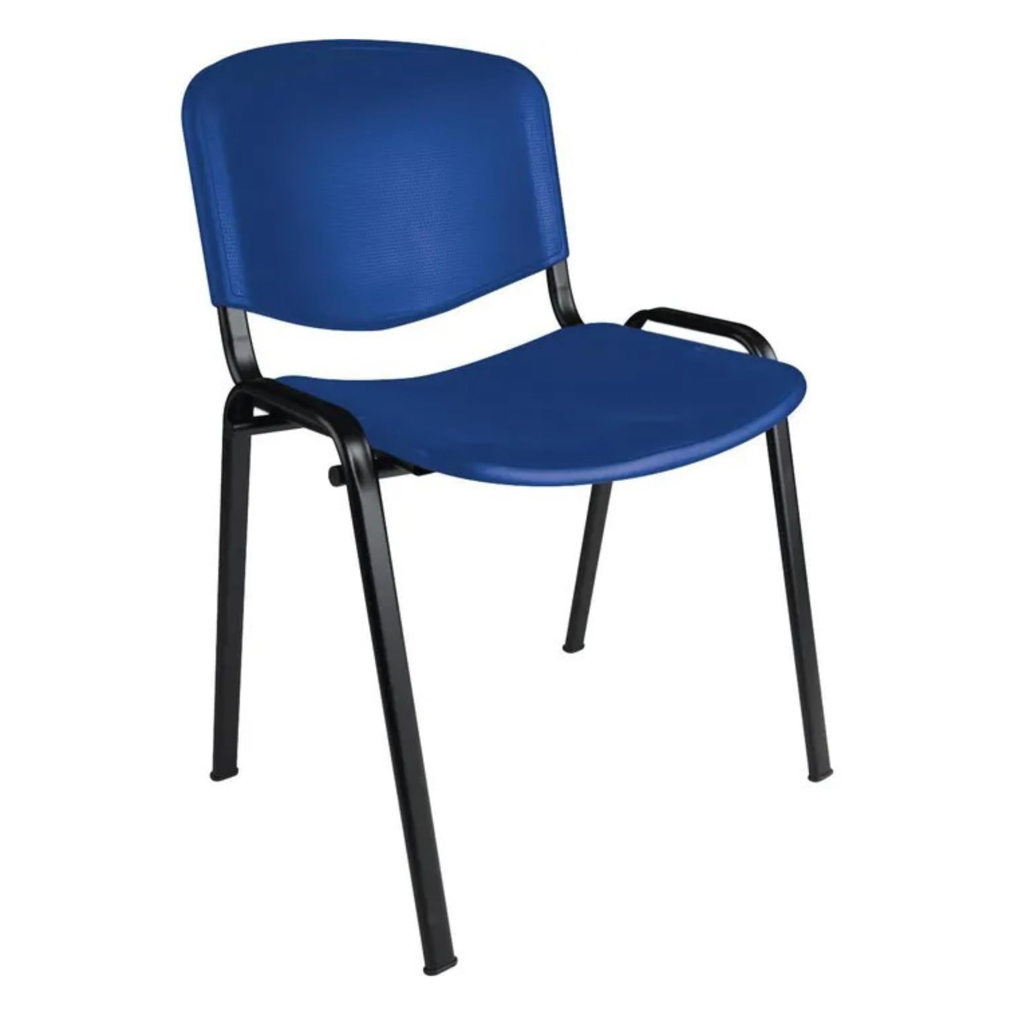 Büro & More Besucherstühle, stapelbarer Konferenzstuhl, mit Sitz und Rückenlehne aus Kunststoff. (Blau)