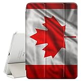 FJCases Kanada Kanadien Wehende Flagge Smart Cover Tablet-Schutzhülle Hülle Tasche + Auto aufwachen/Schlaf Funktion für Apple iPad 2017 (9.7")