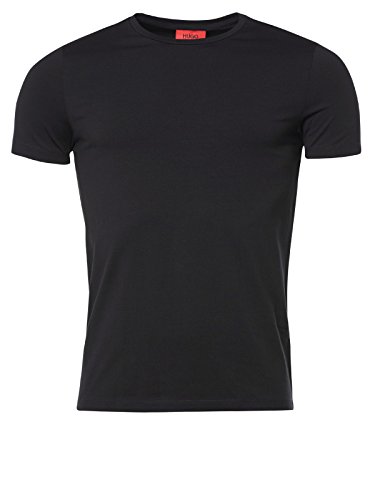 HUGO Herren Round T-Shirt, Schwarz (Black 001), Medium (Herstellergröße: M)