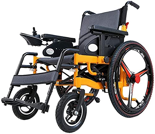 cvhtroe Rollstühle Faltbarer Faltbarer elektrischer Rollstuhl für ältere Menschen mit 4 Rädern, intelligentes 24-Zoll-Aluminiumlegierungsrad, 360 &grad Regler