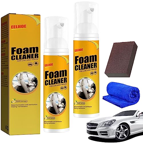 NNBWLMAEE Foam Cleaner for Car, All Around Master Foam Cleaner, Foam Cleaner All Purpose, Multifunctional Car Foam Cleaner, Car Magic Foam Cleaner, Foam Cleaner for Car and House (150ml,2pcs)