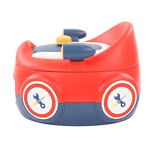 Kleinkind-Töpfchen, Multifunktional, Leicht zu Reinigendes PU-Kissen, Töpfchen-Trainingstoilette, Langlebig und für den Heimgebrauch (rot blau)