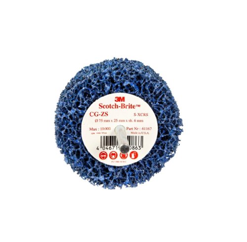 3 M Scotch-Brite CG-ZS Reinigungsscheibe 100 x 25 x 6 mm GP Spindel Disc – Blau