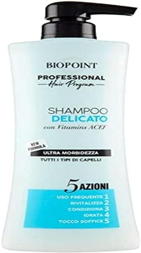 Biopoint Professionelles Shampoo, weich, 400 ml, C-Pumpe, 3-teiliges Set