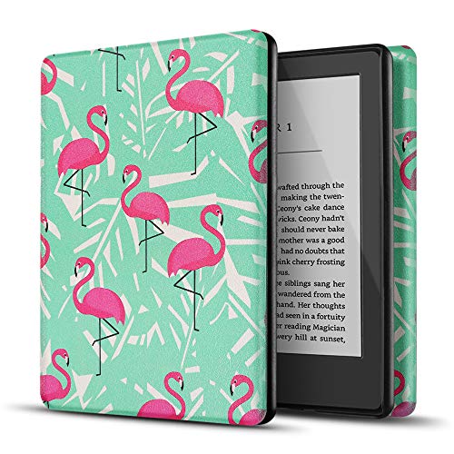 TNP Hülle für Kindle 10. Generation 2019 J9G29R, Schutzhülle Case für Amazon Kindle eReader 6-Zoll, mit Auto Einschlafen/Aufwachen Funktion, Ultradünne Cover für eBook Reader, Flamingo