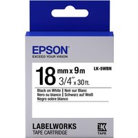 Epson LabelWorks LK-5WBN - Etikettenband - Schwarz auf Weiß - Rolle (1,8 cm x 9 m) 1 Rolle(n) - für LabelWorks LW-400, LW-400L, LW-400VP, LW-600P, LW-700, LW-900P (C53S655006)