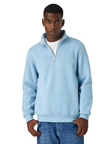Koton Men Zipper Detailed Sweatshirt High Neck