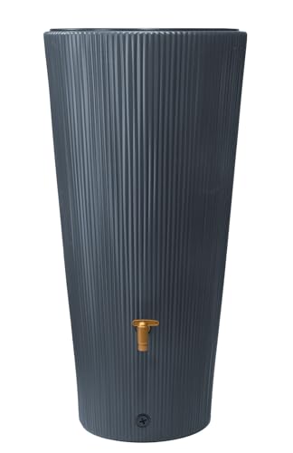 4rain Vaso Decor 2in1 Regenspeicher 220 Liter Graphite Grey inkl. Pflanzschale