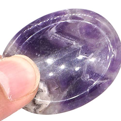Thumb Worry's Natürlicher Kristall mit sieben Edelsteinen, spirituelles Fingermassage-Handwerk natürlicher Glanz (Color : Amethyst, Size : One Size)