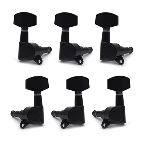 Gitarren-Tuning-Pegs Große quadratische versiegelte Gitarren-Tuning-Pegs,Tasten Tuner-Maschinenköpfe,for E-Gitarre schwarz/gold/chrom Tuner-Maschinenköpfe (Color : Black 3R3L)