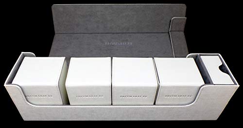 docsmagic.de Premium Magnetic Tray Long Box White Large + 4 Flip Boxes - Weiss
