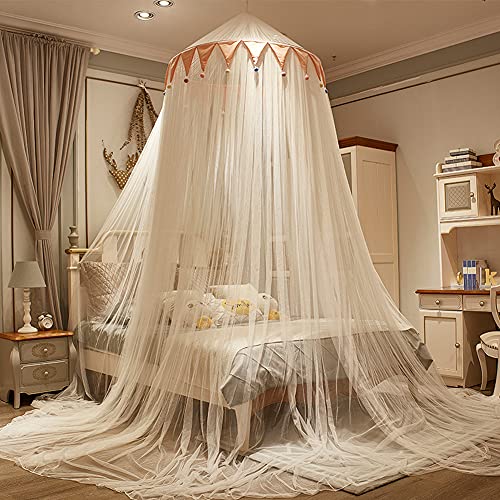 Koomuao Moskitonetz Bett Groß Mückennetz Betthimmel für Kinder Baldachin Insektenschutz Fliegengitter mit 4 Einträge Moskitonetz für Einzelbett und Kinderbett (Hell-Pink)