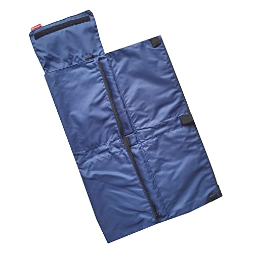 Tragbare Wickelunterlage Wickeltasche Wickelquick®/mit einer Hand bedienbar/sicher durch Abrollschutz/4 Seitentaschen/abwaschbar/blau