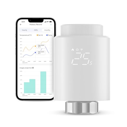 SONOFF Zigbee Smartes Heizungsthermostat Heizkörperthermostat,Smartes Thermostat Einfach zu Installieren,kompatibel mit Alexa/Google Home/Home Assistant,Zigbee Hub Erforderlich 1PCS