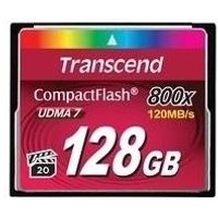 Transcend - Flash-Speicherkarte - 128GB - 800x - CompactFlash (TS128GCF800)
