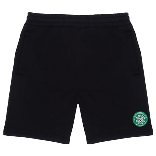 Celtic FC - Herren Jogging-Shorts aus Fleece - Offizielles Merchandise - Geschenk für Fußballfans - Schwarz - L