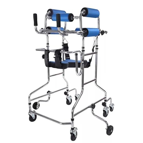 Rollator Walkers Senioren Hemiplegie Rehabilitation Stehgestell, Training der unteren Gliedmaßen, einstellbare Höhe, Gehhilfe für Behinderte, 8-Rad-Gehhilfe für Geh-Rehabilitationsgehhilfen