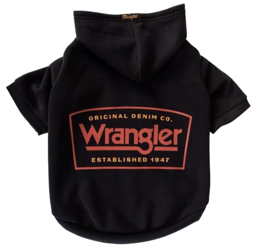 Wrangler Est. Logo Black Dog Hoodie Schwarz XL