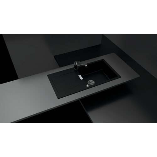 SCHOCK Küchenspüle »Manhattan D-100L-A«, onyx, rechteckig, Granit/Komposit-Kunststein/Quarzstein - schwarz 2