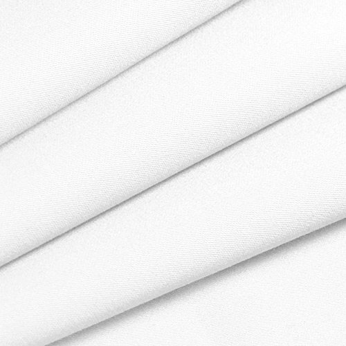 Weißer Stoff aus 100 % Baumwolle zum Basteln, Quilten, Bettwäsche, Wimpelkette, gewebtes Calico-Material (150 cm breit, 3 Meter)