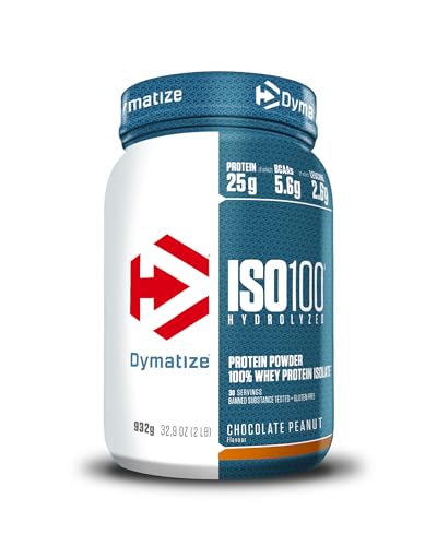 Dymatize ISO 100 Chocolate Peanut 932g - Whey Protein Hydrolysat + Isolat Pulver