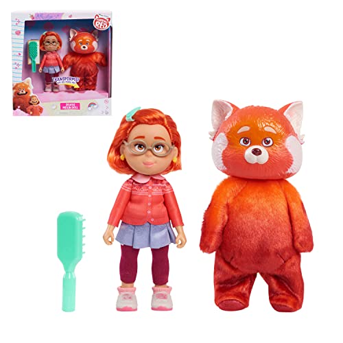 Just Play Disney und Pixar Turning Red Deluxe Meilin Puppe mit Panda-Outfit, 15,2 cm, Rot