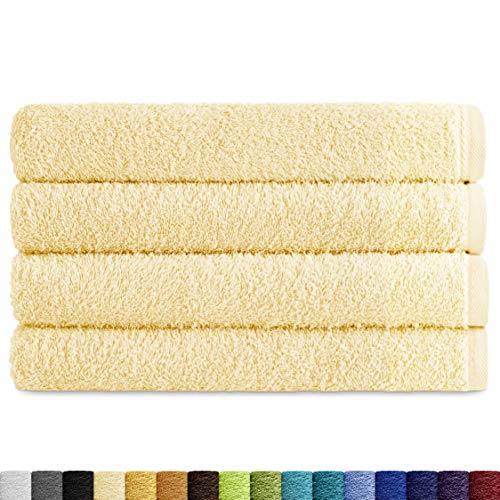 Eiffel Textile Handtücher, Frottee-Qualität, 400 g, ägyptische Baumwolle, 100 % natürlich, 4 Stück