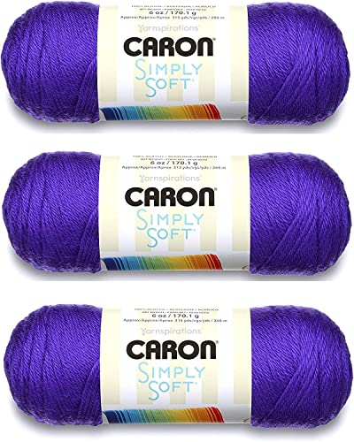 Caron, 170 g, Caron Simply Soft Strickgarn, 3 Stück, Bone_Parent #H97003-9747 Iris