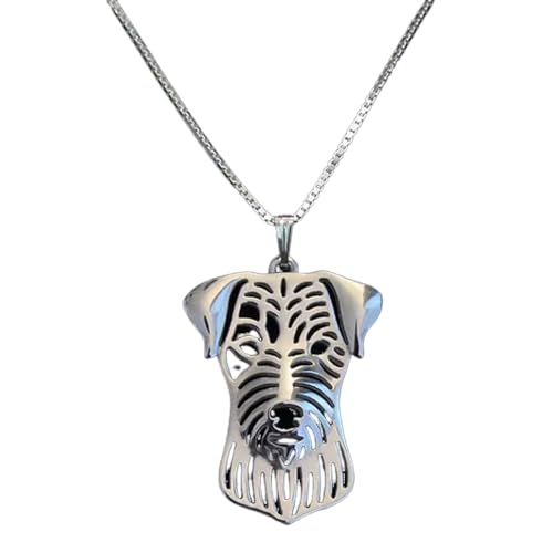 JLVVJL Halskette Halskette mit Anhänger für Damen, Brüsseler Griffon, neues Paar, Parson-Roselle-Terrier-Halskette Geburtstag Party Geschenk