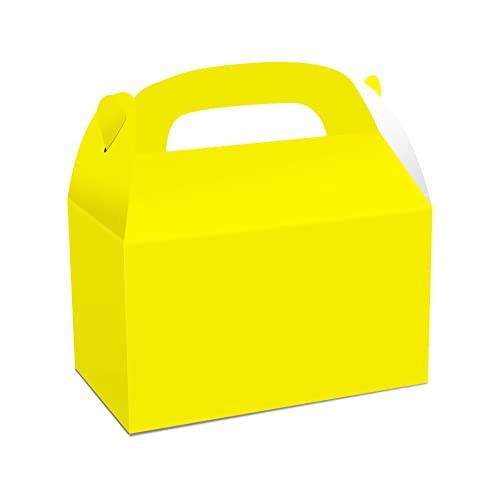 QWAMBVZE 48er-Pack Weiße Leckerli-Geschenkboxen Aus Papier mit Teilen für die Geburtstagsfeier, 6 X 3,5 X 3,5