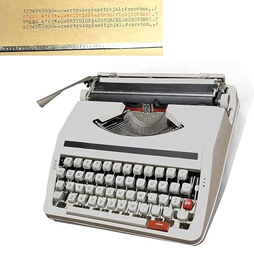 DPLXFPP Kreative Vintage-Schreibmaschine, Retro-Altmodische Manuelle Schreibmaschine, Perfekt Zum Schreiben Von Romanen Überall, Freies Schreiben, Kreatives Schreiben, Basteln,Silver