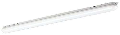 MÜLLER-LICHT LED Feuchtraumleuchte Aqualux IP65, 1,20 m zur einfachen Wand-und Deckenmontage durch Halteklammern, Plastik, 29 W, Grau, 120 cm