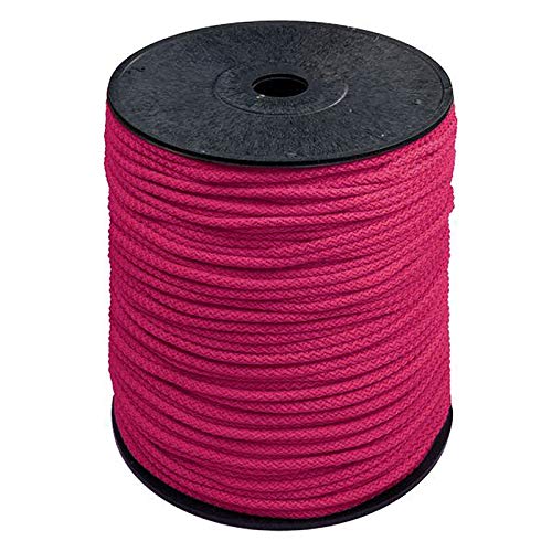200m Polyester-Seil 5,5mm Polyesterschnur Polyesterkordel Kordel Schnur Farbwahl, Farbe:Magenta