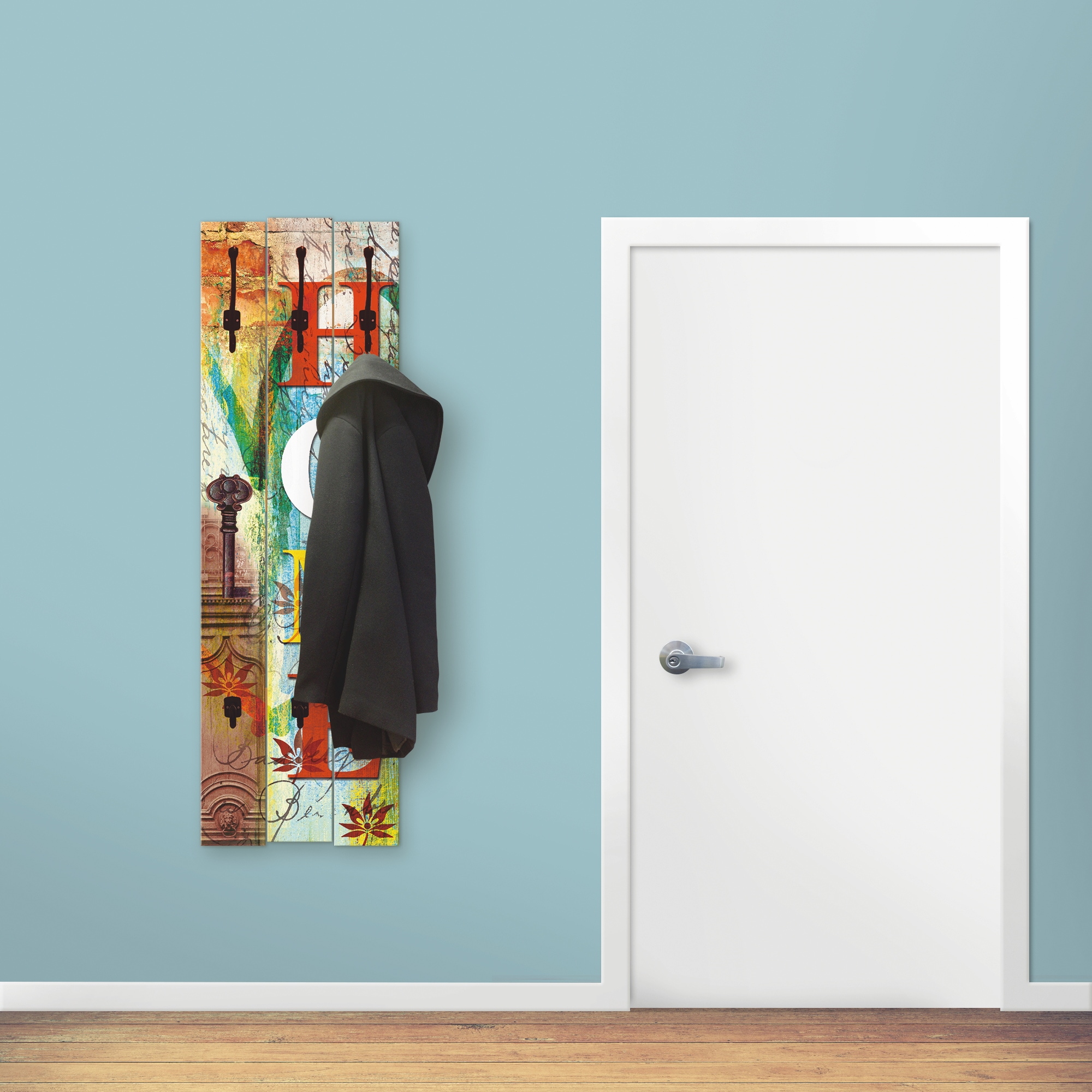 Artland Qualitätsmöbel I Garderobe Wandpaneele mit Motiv 45 x 140 cm Statement Bilder Sprüche Texte Digitale Kunst Bunt G4AZ Buntes Zuhause