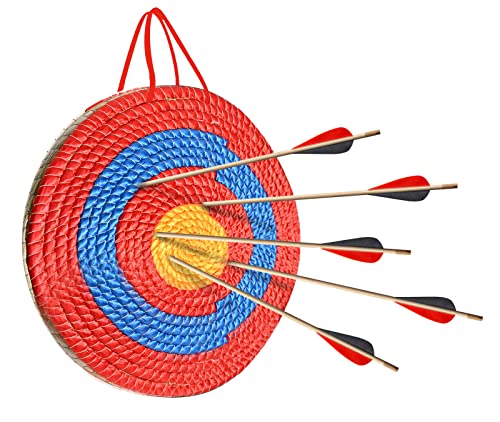 Jingdekiln Zielscheibe Bogenschießen Mitte & Waffensport, Bogensport Strohzielscheibe Archery Target für Erwachsene (Durchmesser 50 cm 3-Lagiges Dicke 6cm)