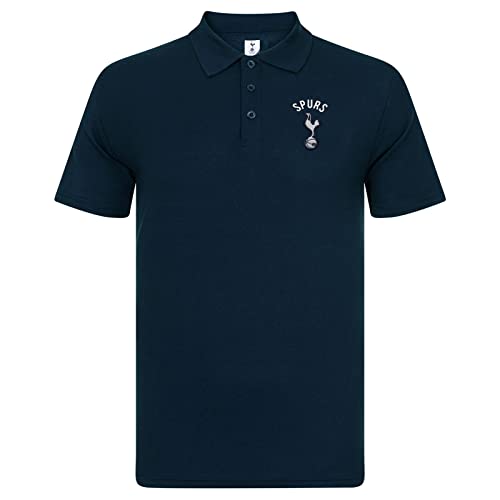 Tottenham Hotspur - Herren Polo-Shirt mit Vereinswappen - Offizielles Merchandise - Geschenk für Fußballfans - Marineblau - M