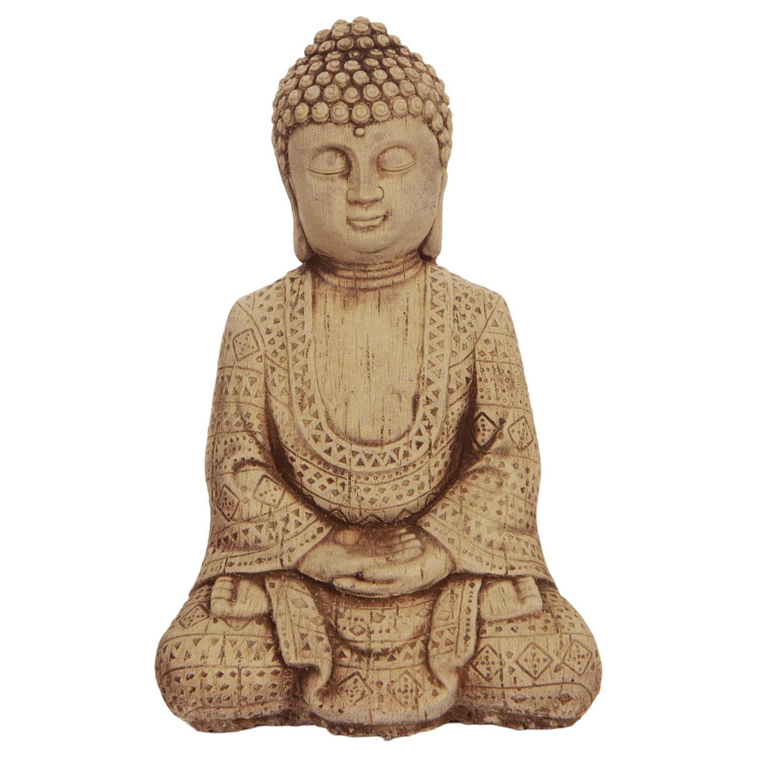 ANTYKI24 Beton-Buddha-Statue für Harmonie im Garten – Detailreiche Skulptur, Ideal für Entspannungsbereiche, 29 cm