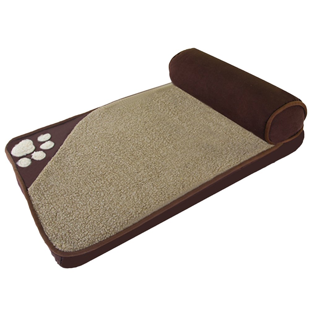 LvRao Hundebett waschbar Hundekissen Hundesofa Abnehmbarer Hund Katze Hundehöhle Tierbett (Braun, XL)