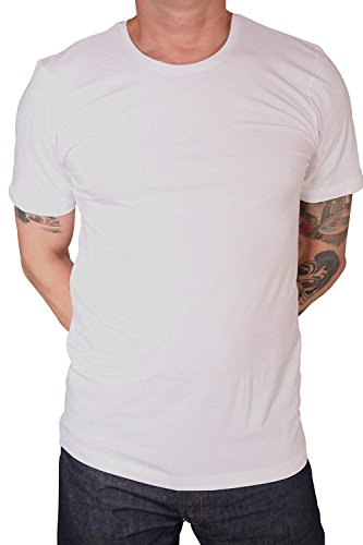 MARVELiS T-Shirt Doppelpack 2 T-Shirts 1/2 Arm Weiß Body Fit Rundhals (M)