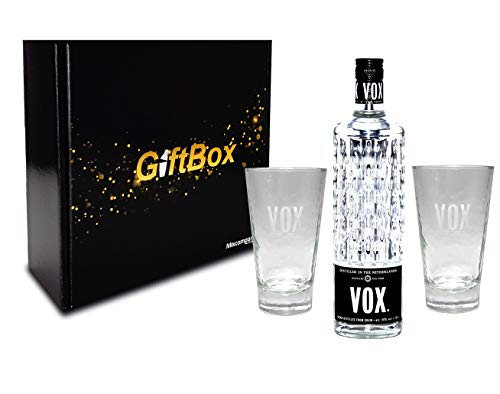 VOX Set/Geschenkset - VOX Vodka 0,7l 700ml (40% Vol) + 2x VOX Gläser