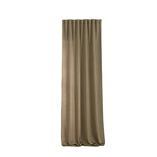 Dekoria Basic Vorhang auf Kräuselband 140x300cm klar Khaki 1 Stück