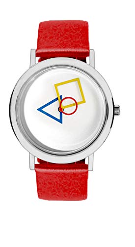 Aristo Bauhaus Damen Uhr Edelstahl 4D85R Leder rot