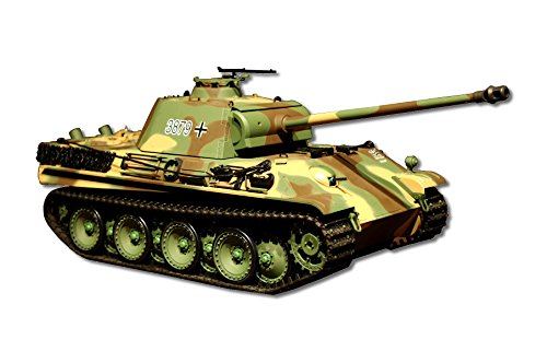 ES-TOYS Panzer ferngesteuert mit Schußfunktion Panther G Heng Long 1:16 mit Rauch&Sound und Stahlgetriebe - 2,4Ghz -V 6.0
