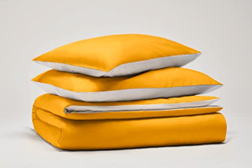 Pantone™ - Bettwäsche-Set für Doppelbett, 255 x 200 cm, 100 % Baumwolle, Perkal, 200, Fadenzahl – zweiseitig, Braun/Weiß