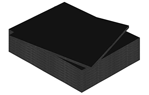 Kangaro Schaumstoffplatte Schwarz 50x70cm - 10mm - 10er Pack - DIY für Handwerk, Präsentation, Modellbau, Passepartout