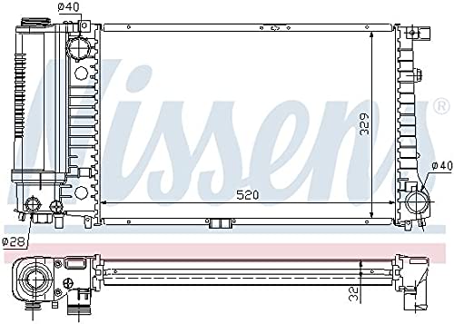 Nissens 60736A Kühler, Motorkühlung