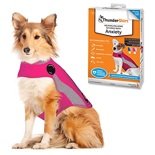 Thundershirt Beruhigungsweste, Hundemantel für ängstliche Hunde, Größe L, Polo pink, 99024