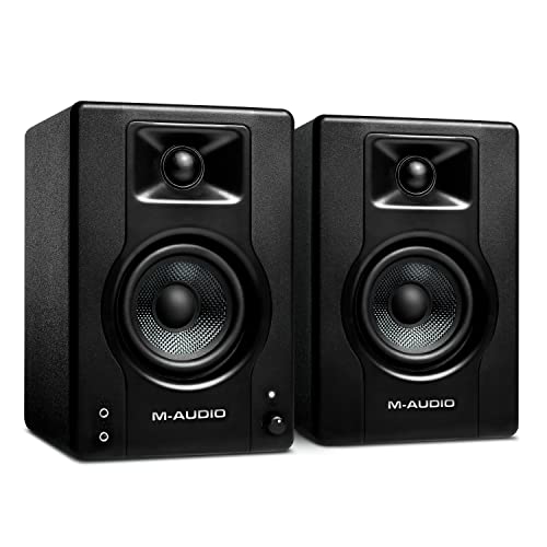 M-Audio BX3 - Aktive 120-Watt Desktop-Computerlautsprecher / Studiomonitore für Gaming, Musikproduktion, Live-Streaming und Podcasting (Paar)